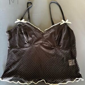 PacSun Black and White Polka Dot Tank Top